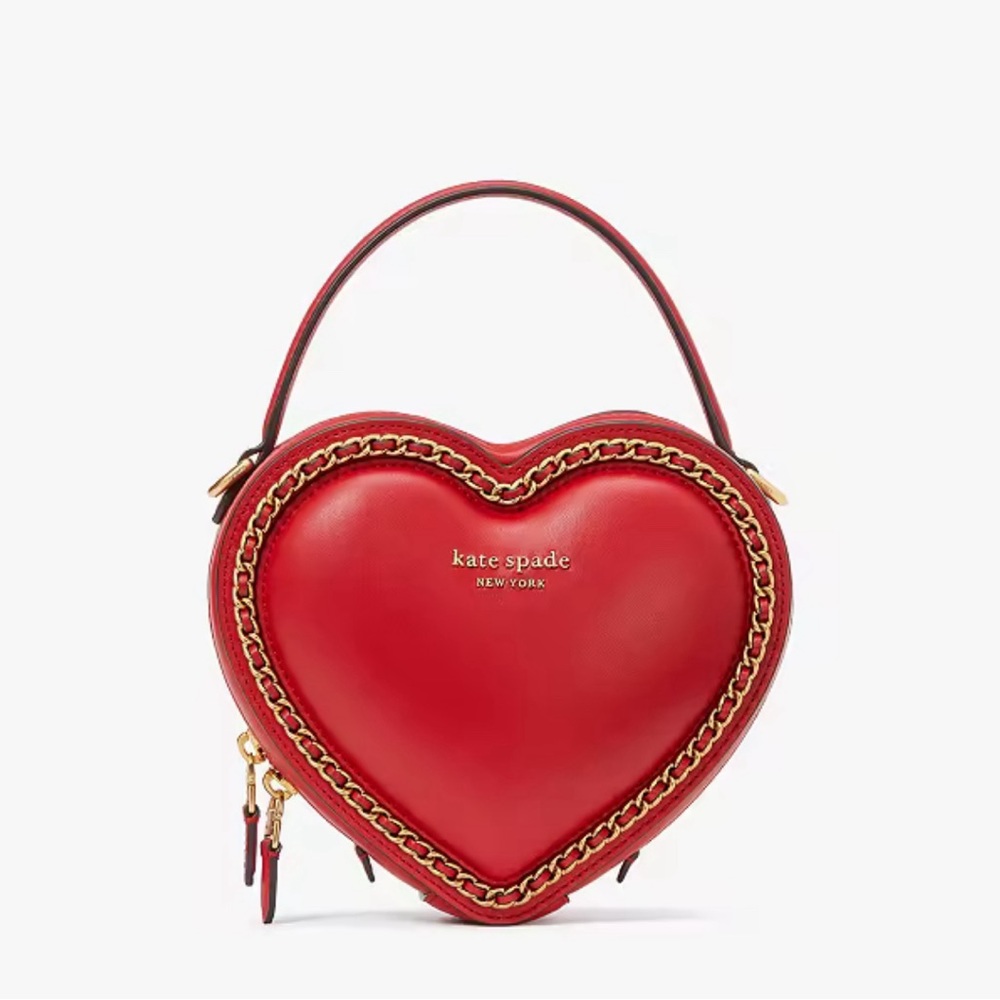 FACTORY SEALED! Kate Spade ♠️ Amour 3d Heart ♥️ Crossbody-Lingonberry